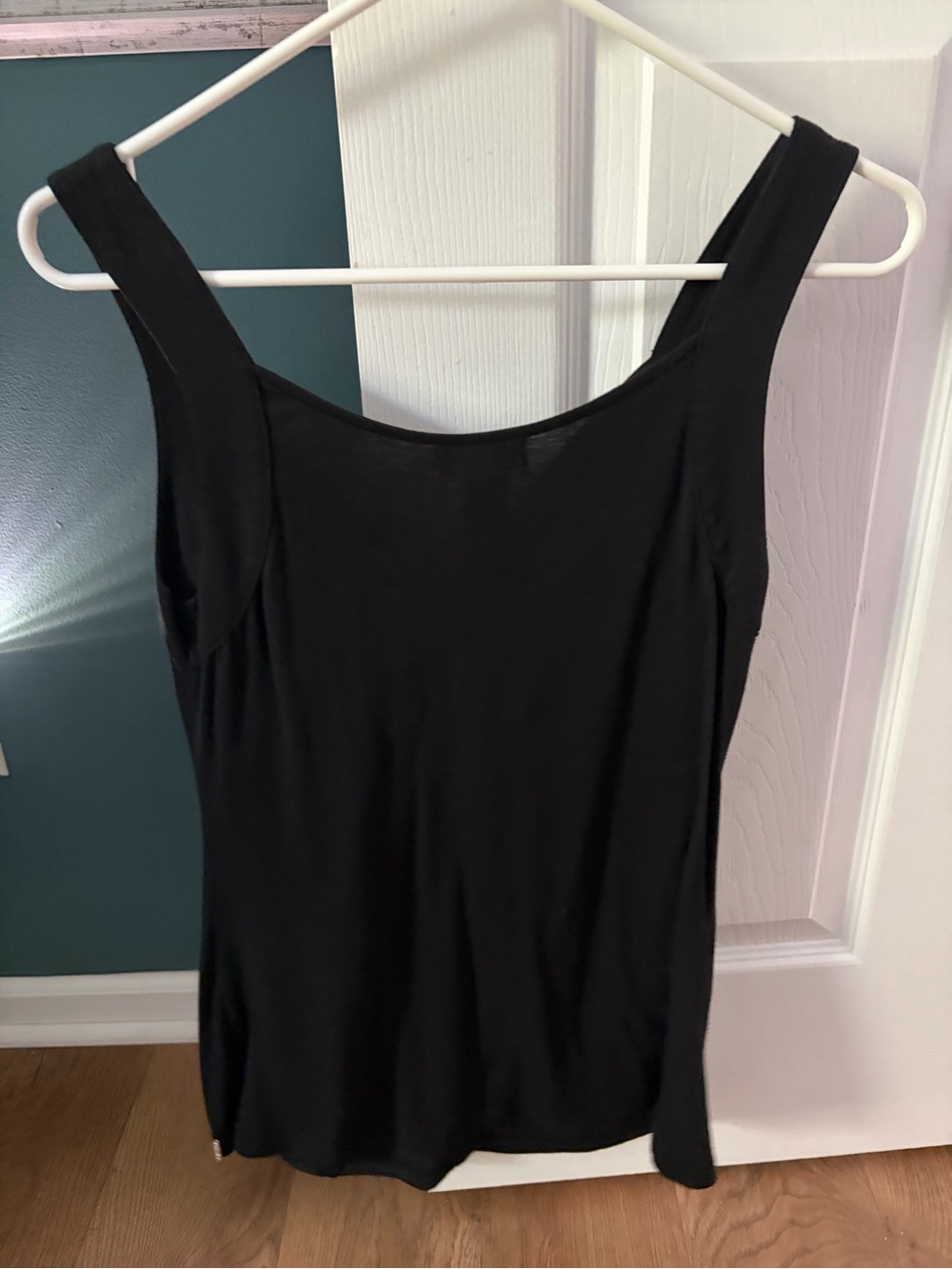 Candie's Black scrunched Front Wide-Strap Tank - Picture 2 of 2